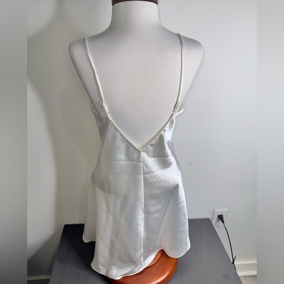 Linea Donatella Lace Charmeuse Chemise Nightgown - Picture 2 of 8